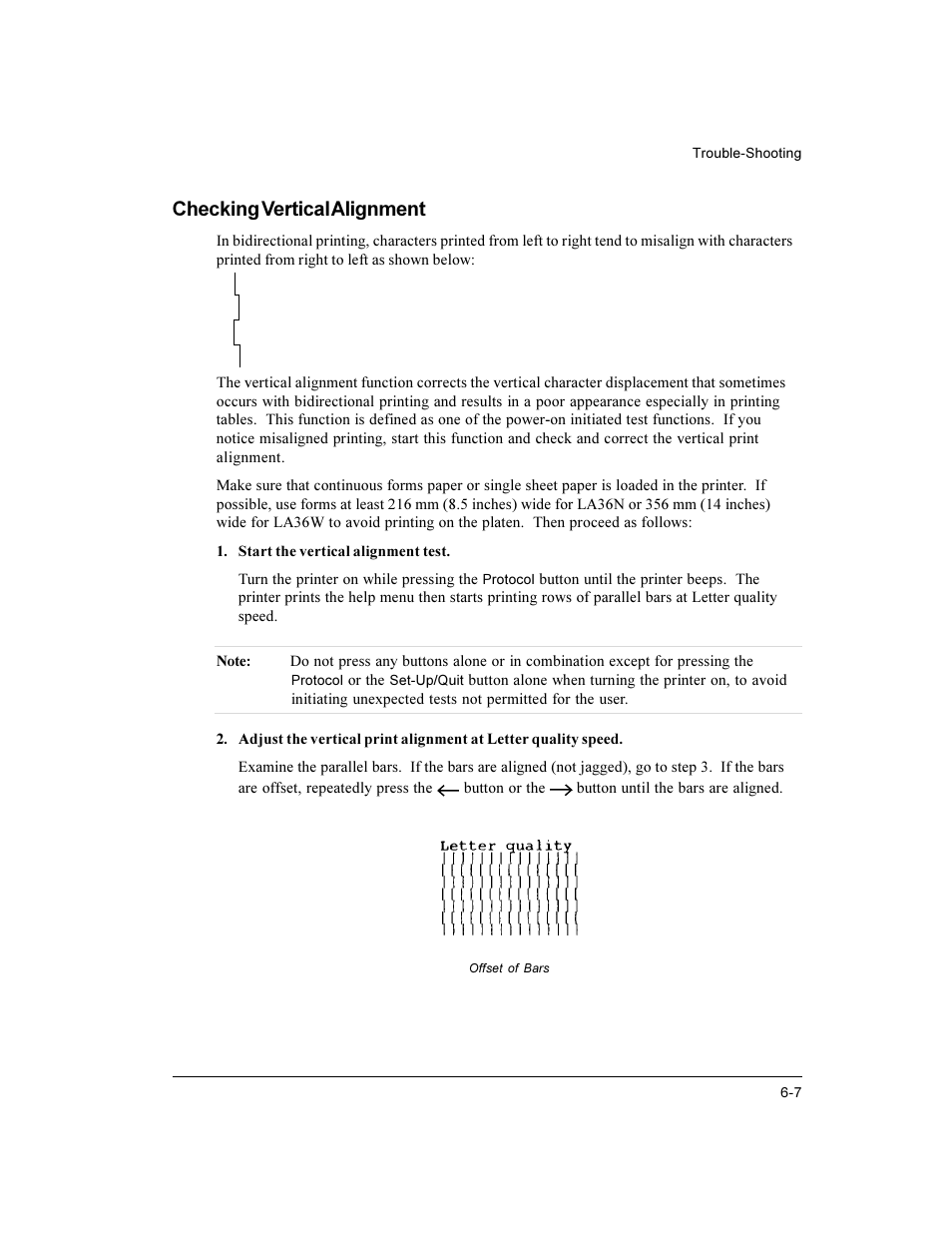 Checking vertical alignment | Compaq LA36 User Manual | Page 103 / 196