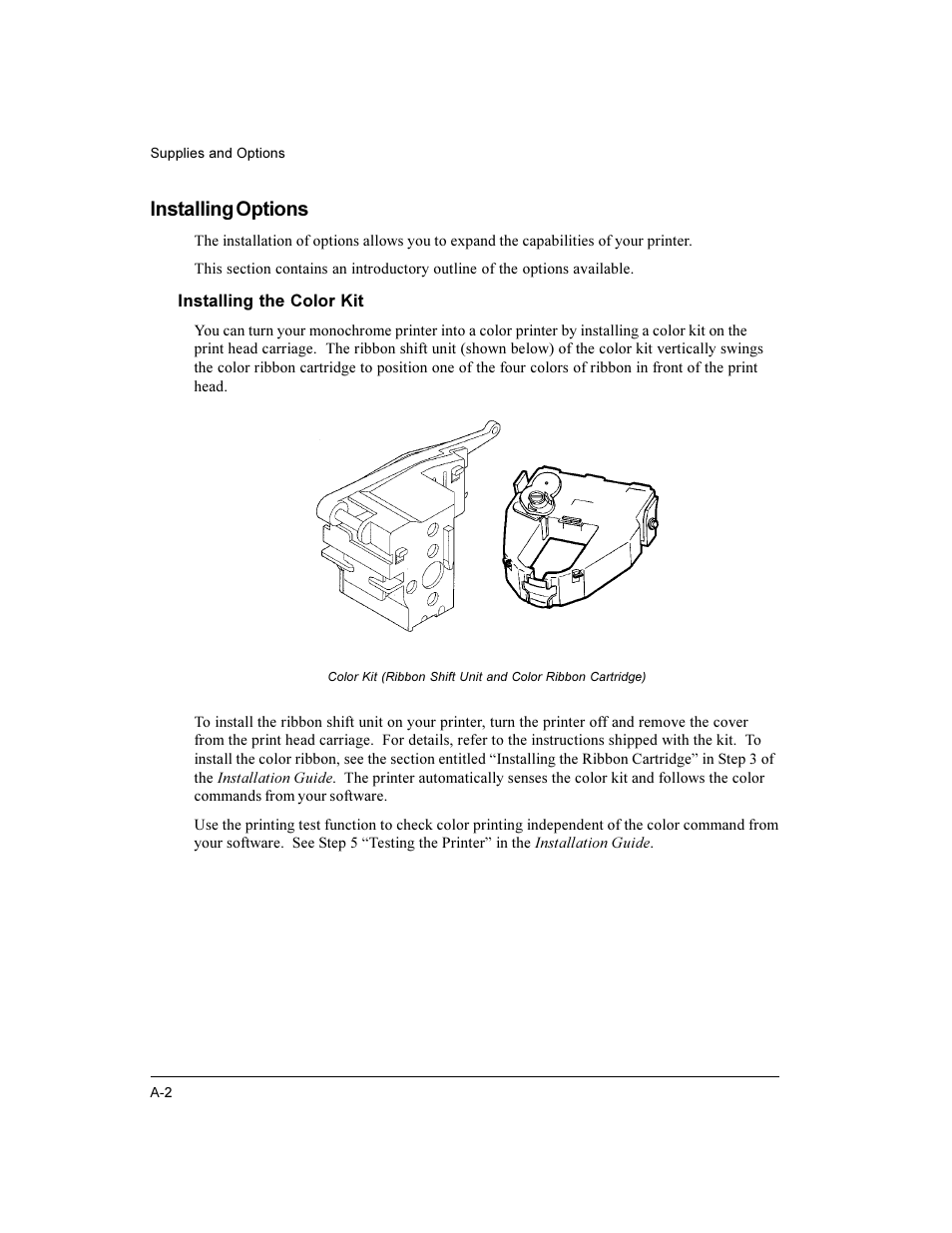 Installing options | Compaq LA36 User Manual | Page 106 / 196
