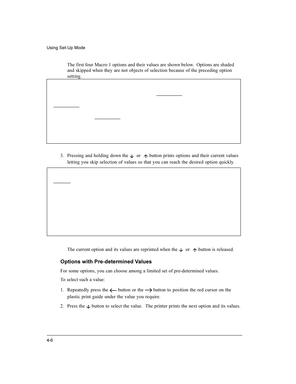 Options with pre-determined values | Compaq LA36 User Manual | Page 60 / 196