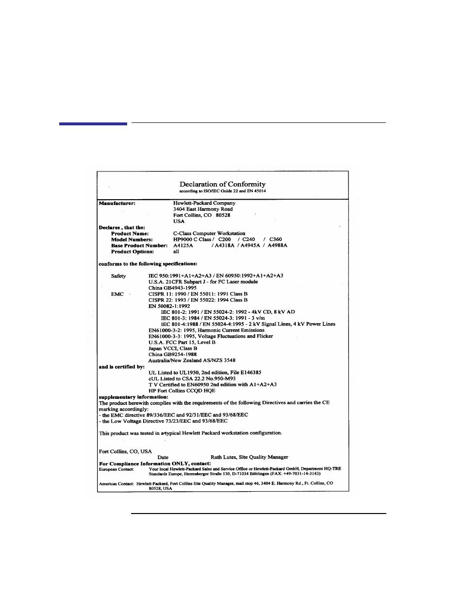 Declaration of conformity 2 | HP C240 User Manual | Page 108 / 242