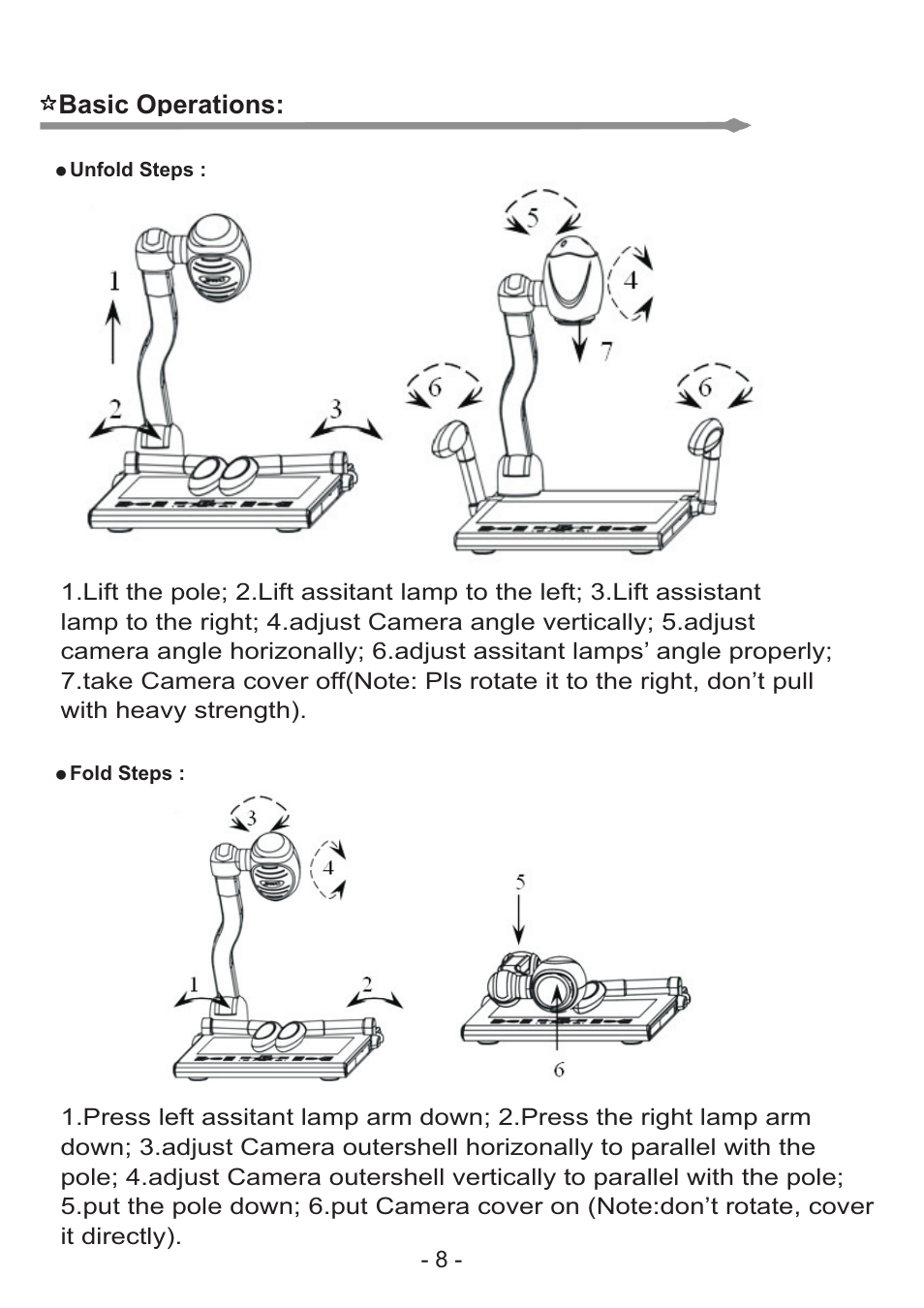 Basic operations | Osoto NV-1024 User Manual | Page 9 / 24