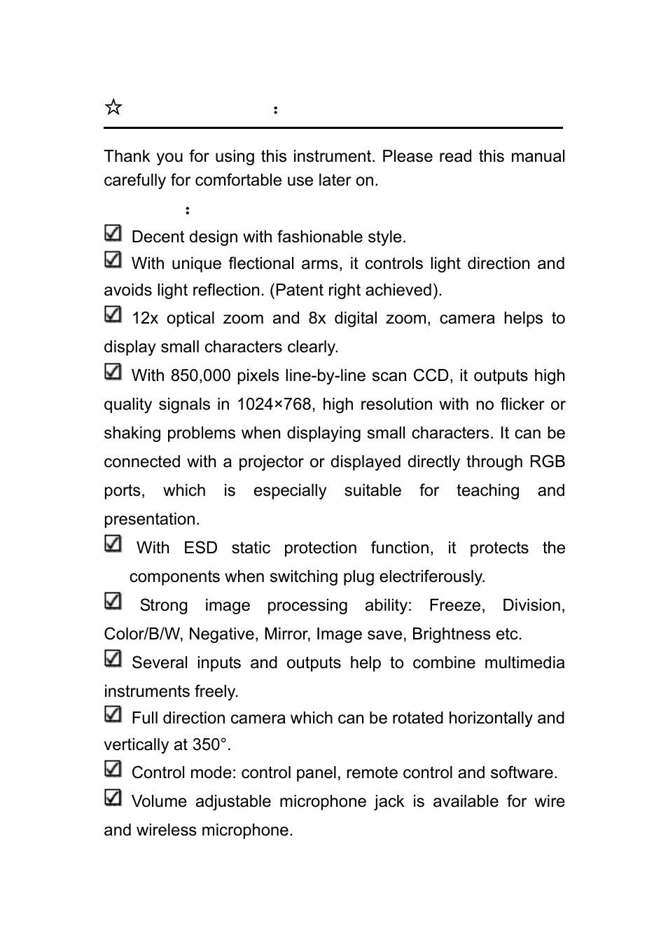 Instructions, Features | Osoto PH-9000 User Manual | Page 3 / 20