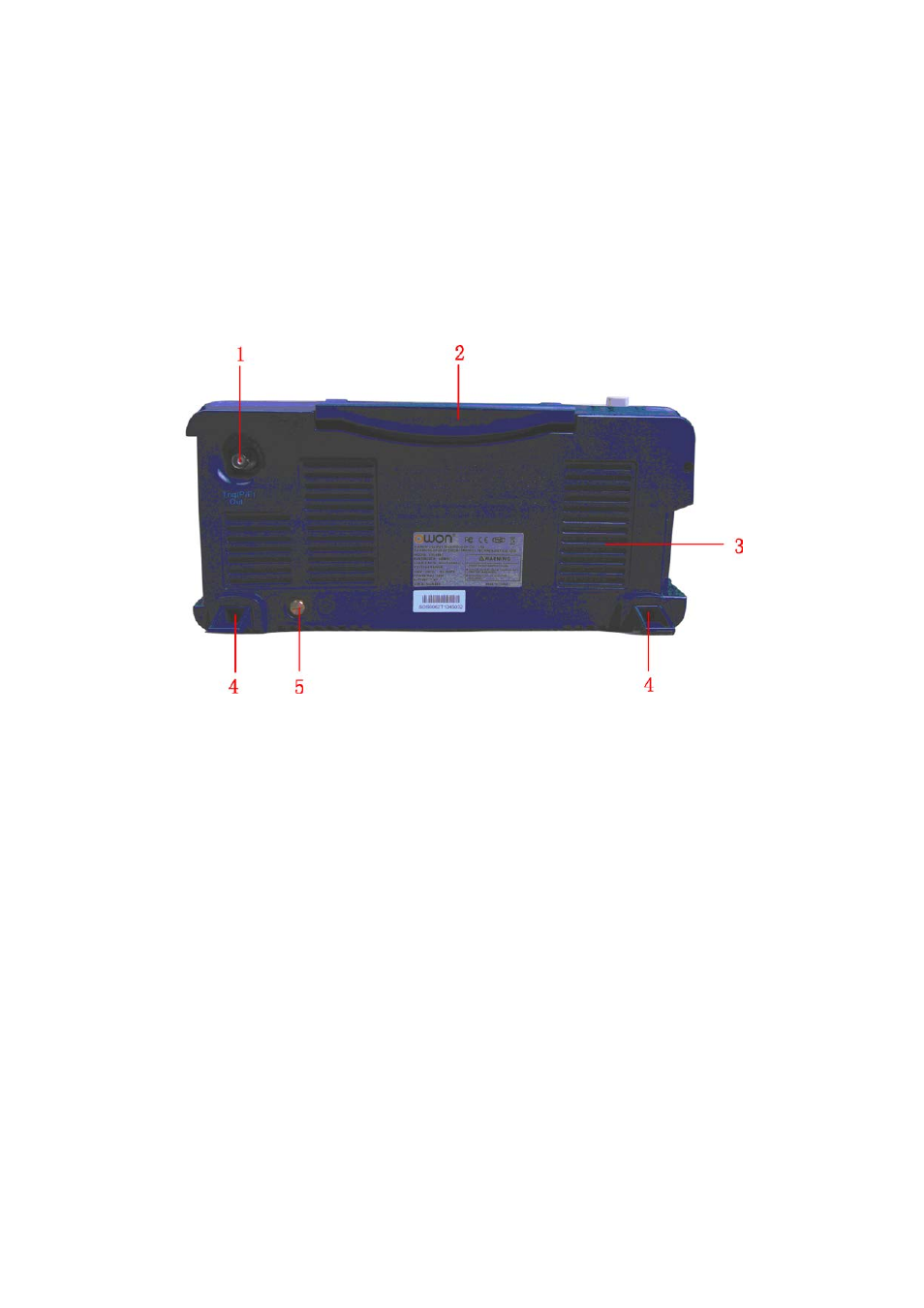 Rear panel | OWON SDS Series User Manual | Page 13 / 109