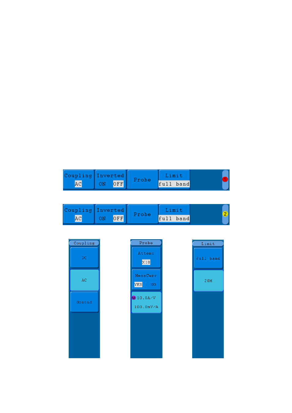 How to set the vertical system | OWON SDS Series User Manual | Page 25 / 109