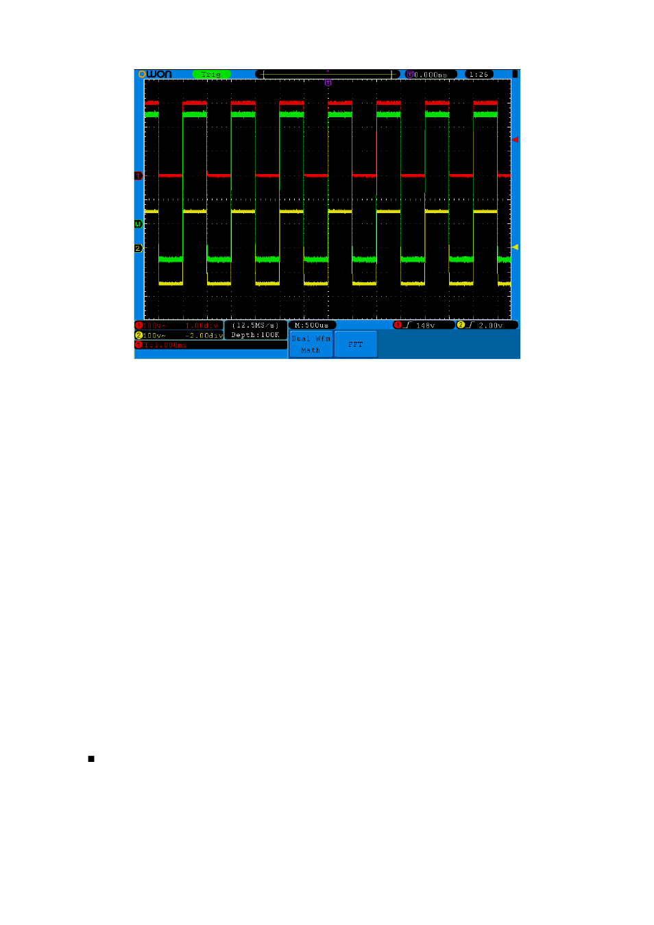 Using fft function | OWON SDS Series User Manual | Page 33 / 109