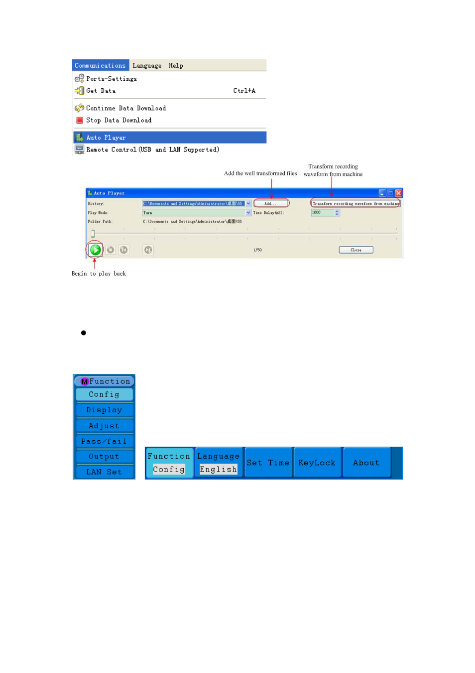 Config, On p63 | OWON SDS Series User Manual | Page 68 / 109