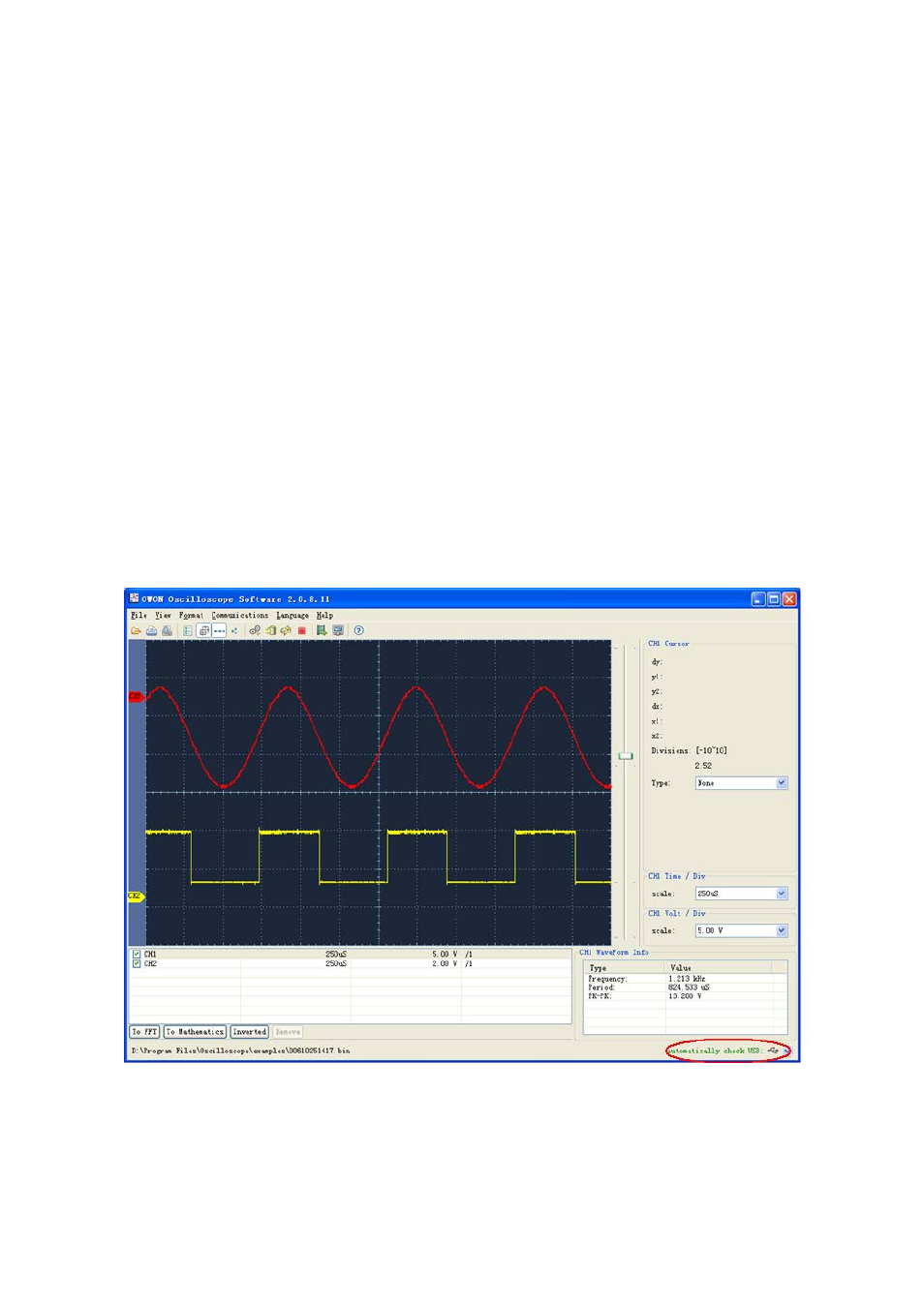 Communication with pc, Using usb port | OWON SDS Series User Manual | Page 88 / 109