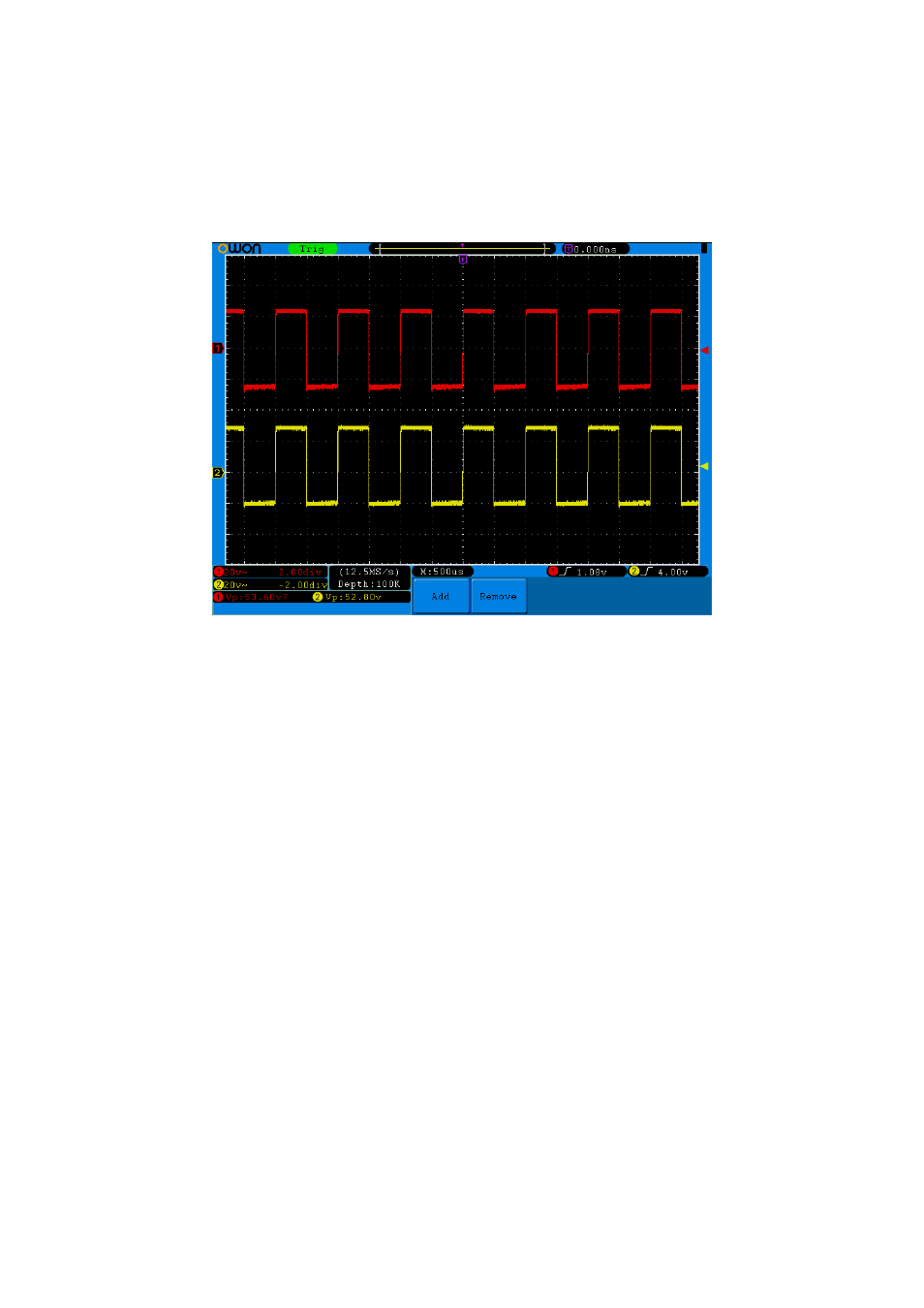 Example 3: capturing a single signal | OWON SDS Series User Manual | Page 95 / 109