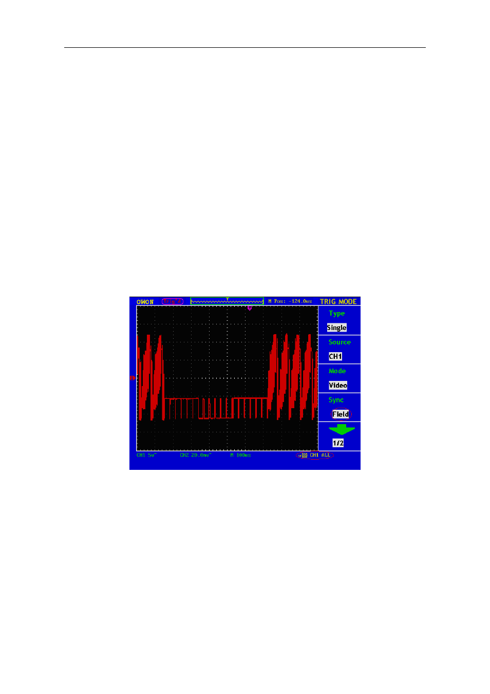 Example 6: video signal trigger | OWON MSO Series User Manual | Page 104 / 112