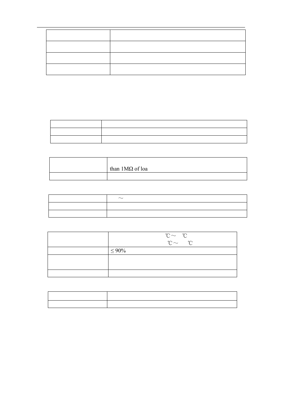 General technical specifications | OWON MSO Series User Manual | Page 110 / 112