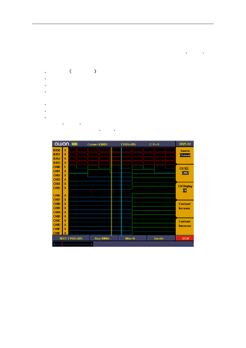 Display systems | OWON MSO Series User Manual | Page 25 / 112