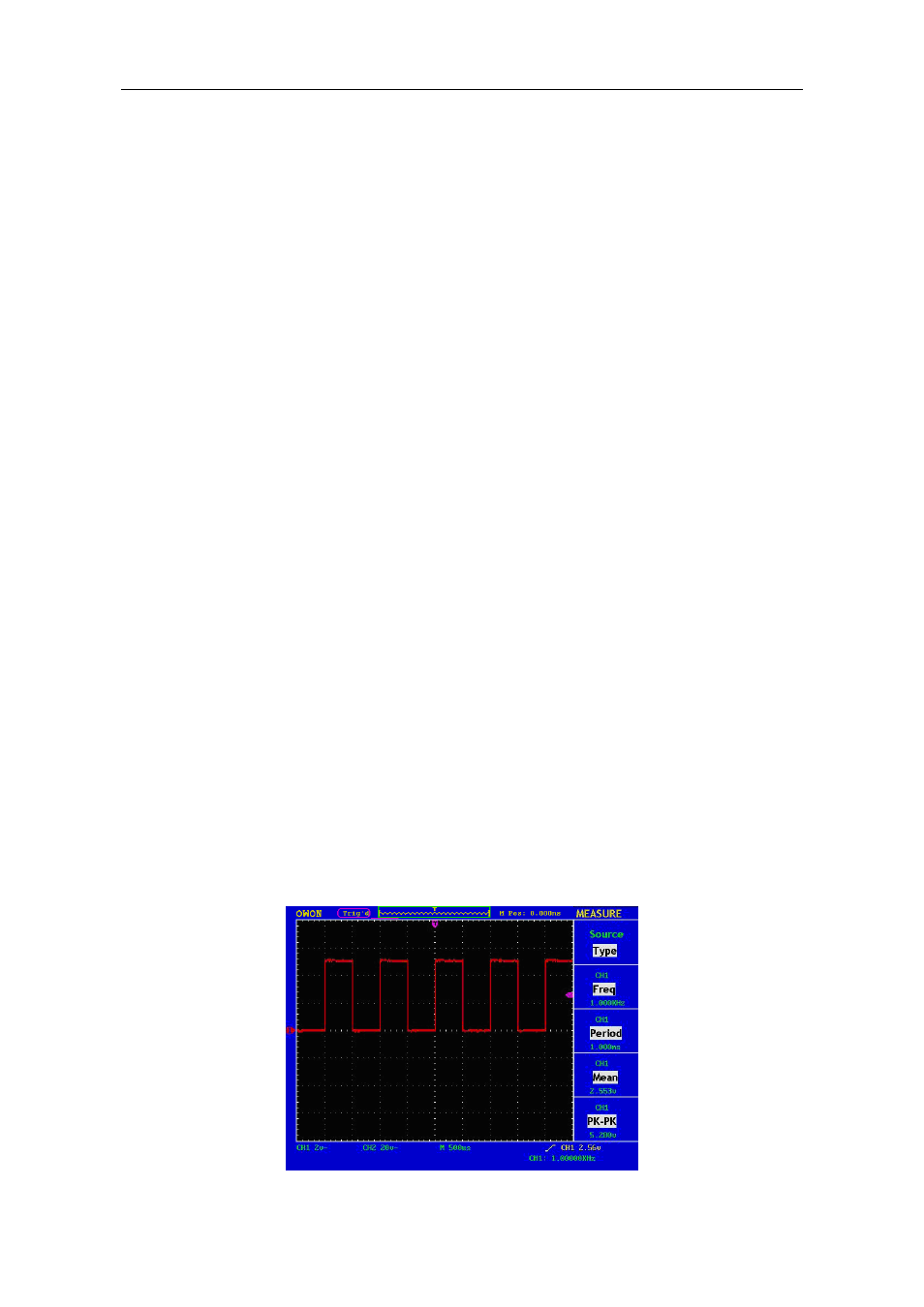 Demonstration, Example 1: measurement of simple signals | OWON MSO Series User Manual | Page 98 / 112