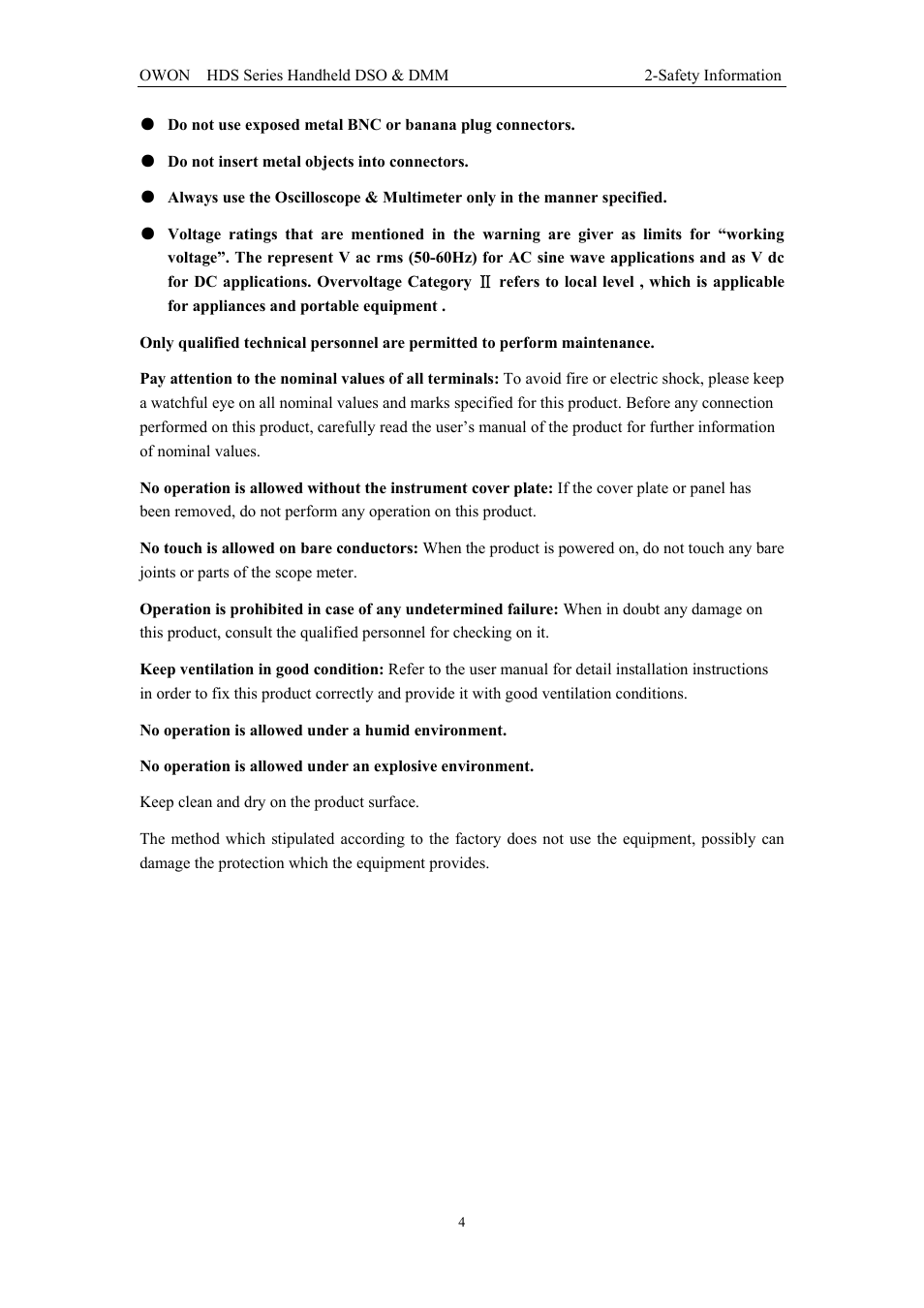 OWON HDS Series User Manual | Page 12 / 72