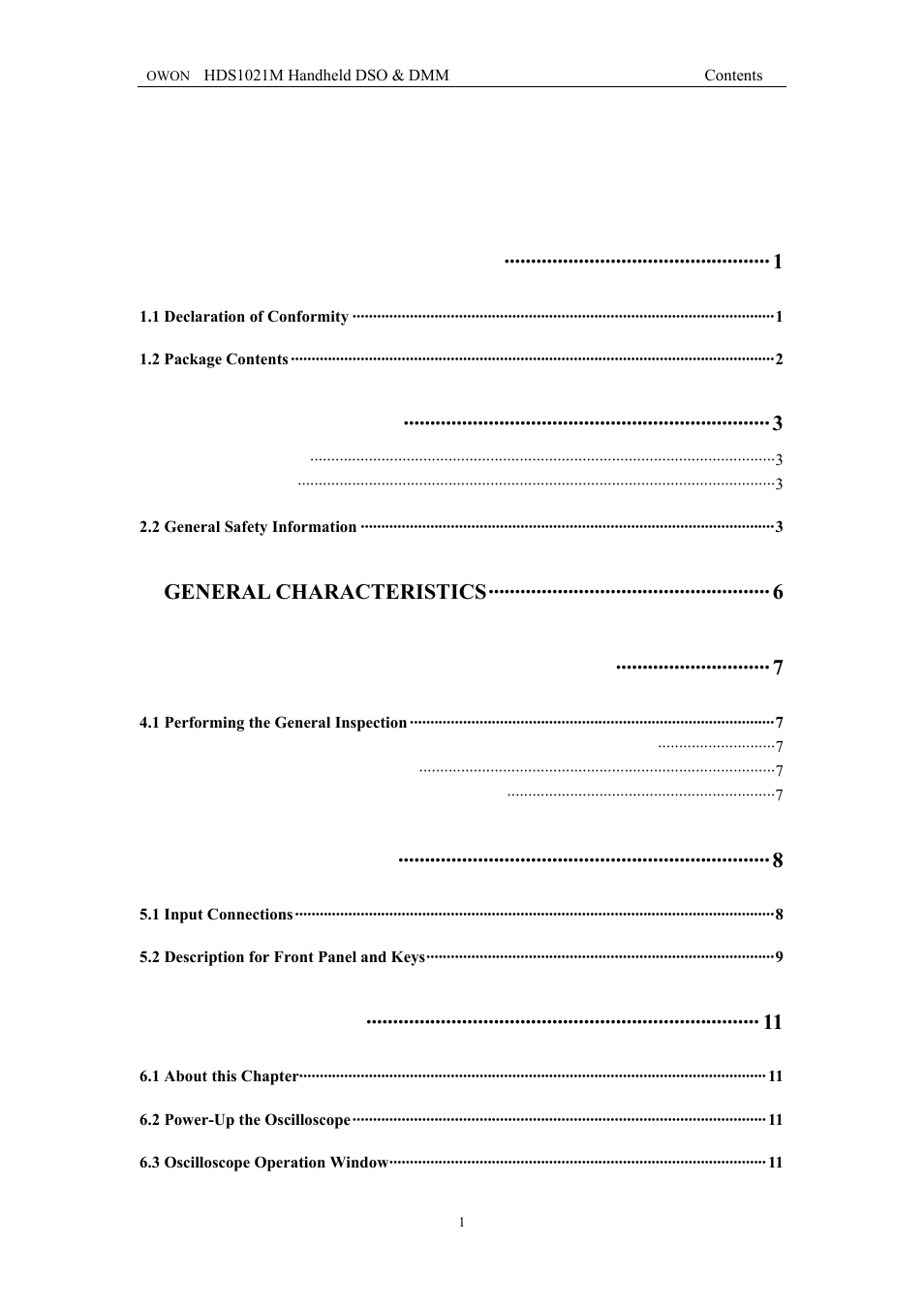 OWON HDS1021M User Manual | Page 4 / 64