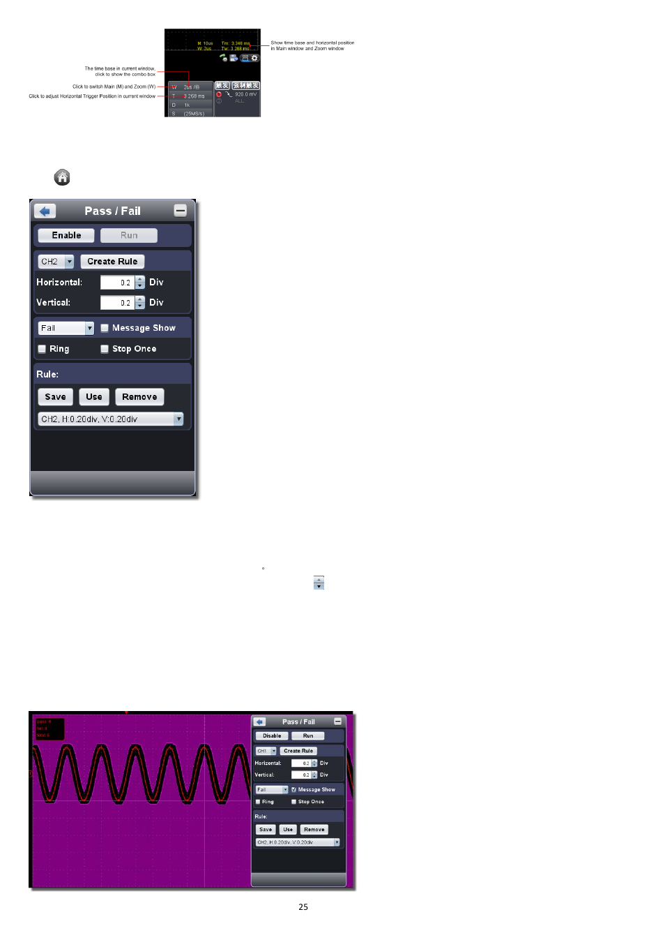 How to do pass/fail test | OWON VDS Series User Manual | Page 29 / 40