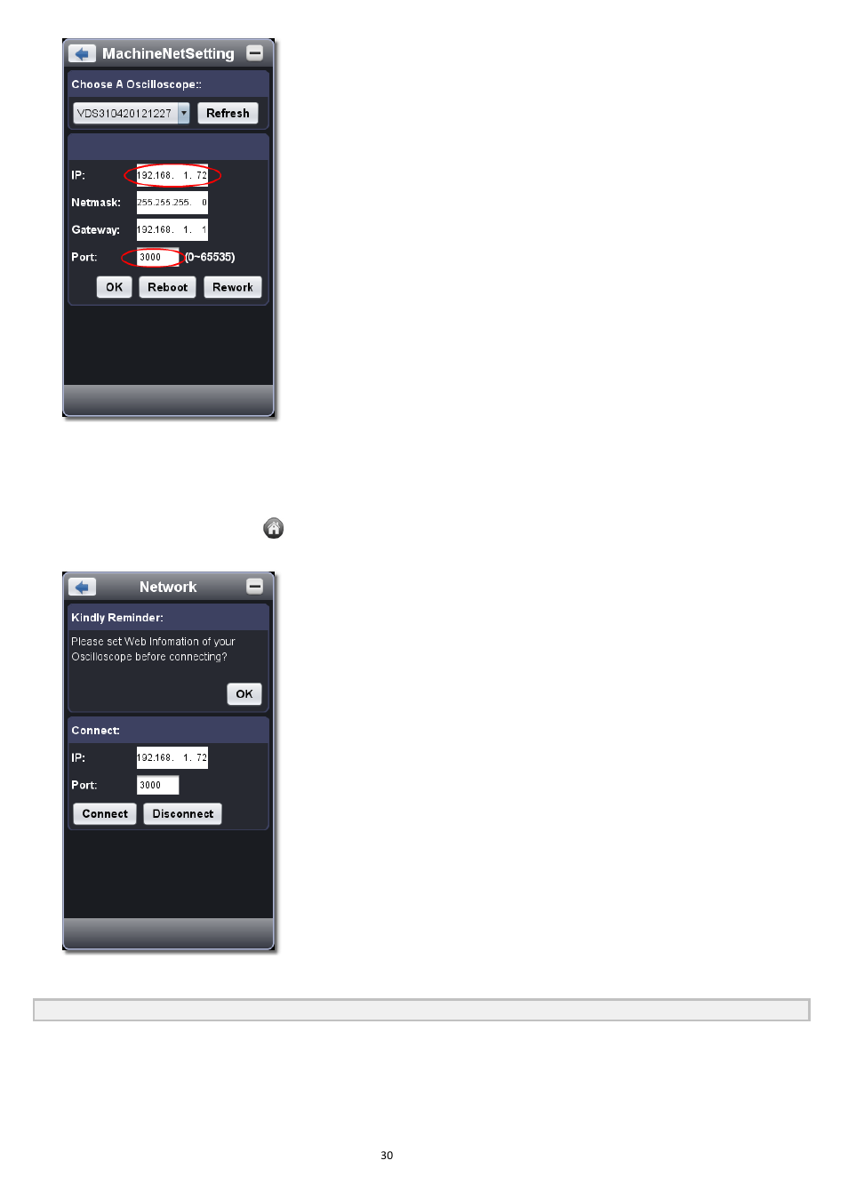 Connect through a router | OWON VDS Series User Manual | Page 34 / 40