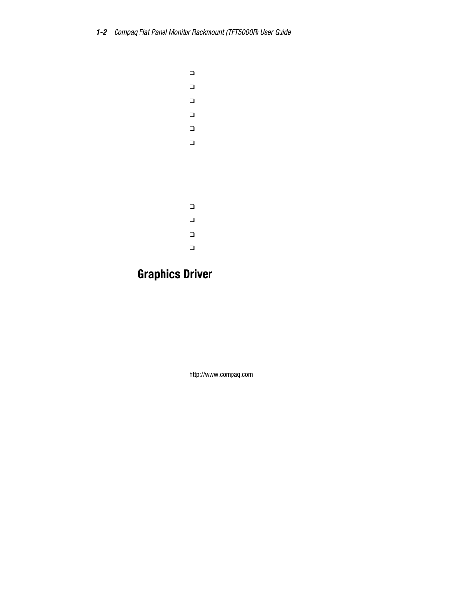 Graphics driver | Compaq TFT 5000R User Manual | Page 13 / 56