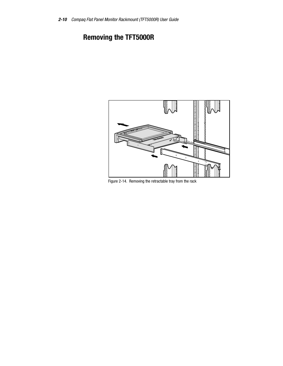 Removing the tft5000r | Compaq TFT 5000R User Manual | Page 23 / 56