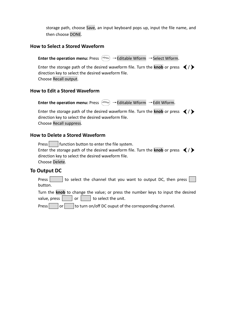 To output dc | OWON AG1022 User Manual | Page 26 / 41