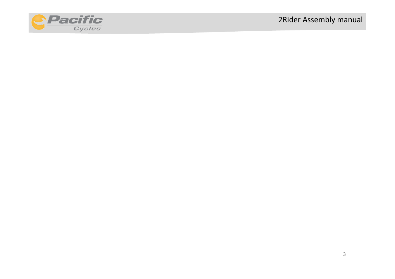 Specification | Pacific Cycles 2RIDER User Manual | Page 3 / 15