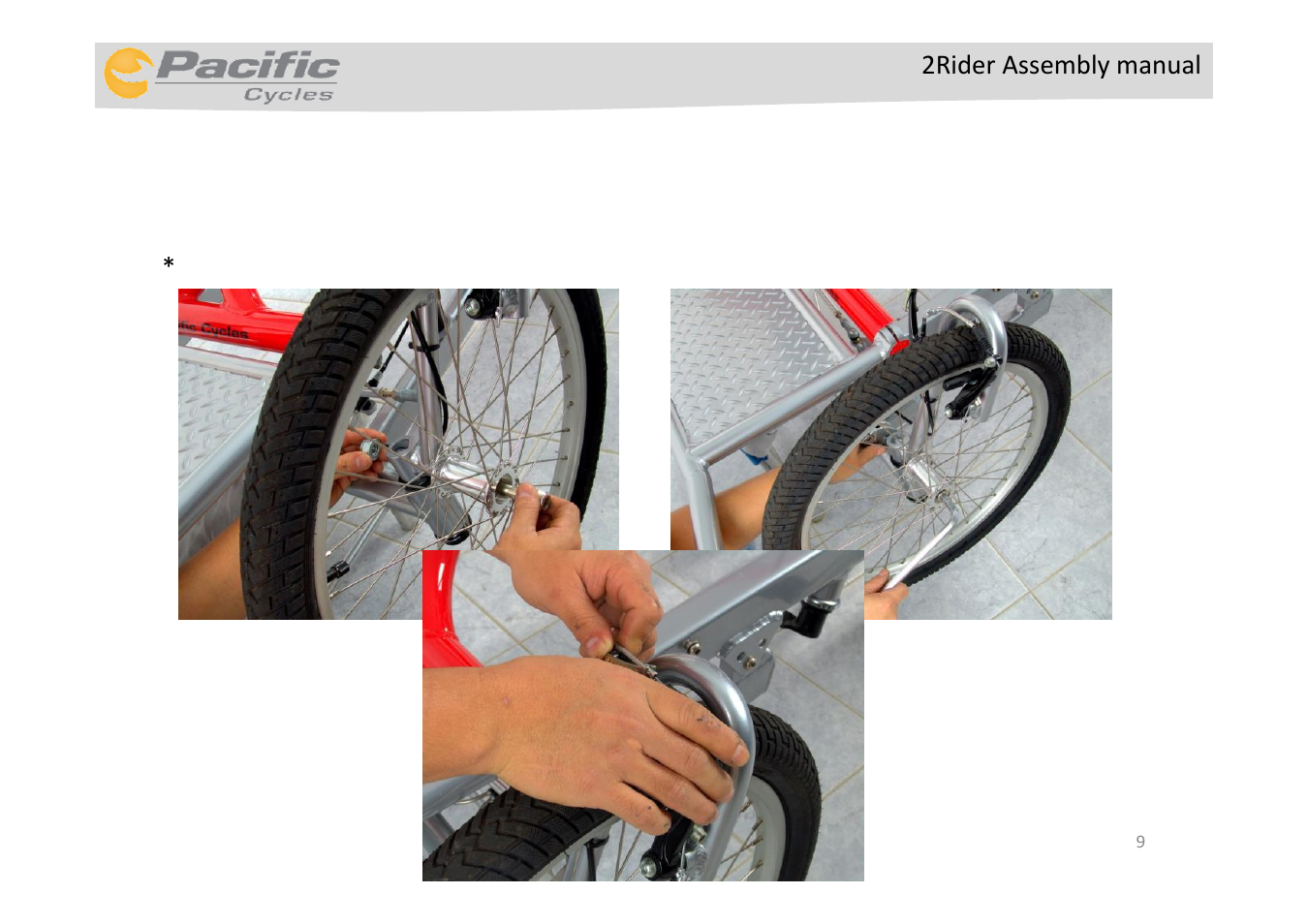 Pacific Cycles 2RIDER User Manual | Page 9 / 15