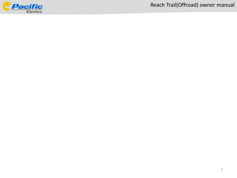 Reach features | Pacific Cycles Reach Trail(Offroad) User Manual | Page 2 / 11