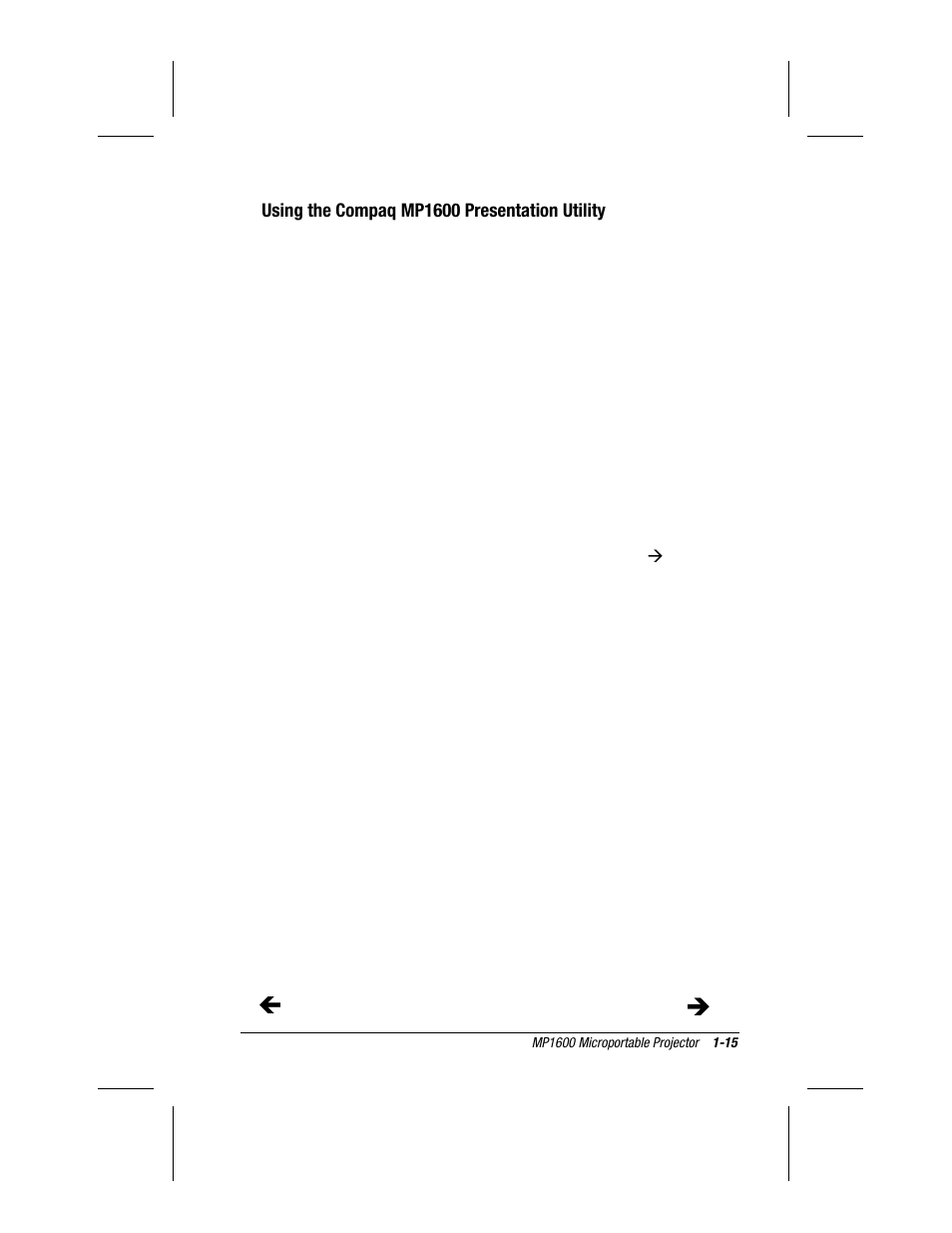 Using the compaq mp1600 presentation utility, Compaq mp1600 presentation utility, For ease of use in setting | Up the projector with portable computers | Compaq MP1600 User Manual | Page 21 / 50
