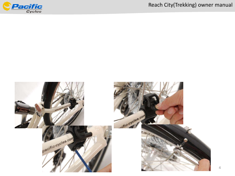 Step 3: (rear mudguard continued) | Pacific Cycles Reach City(Trail) User Manual | Page 4 / 8