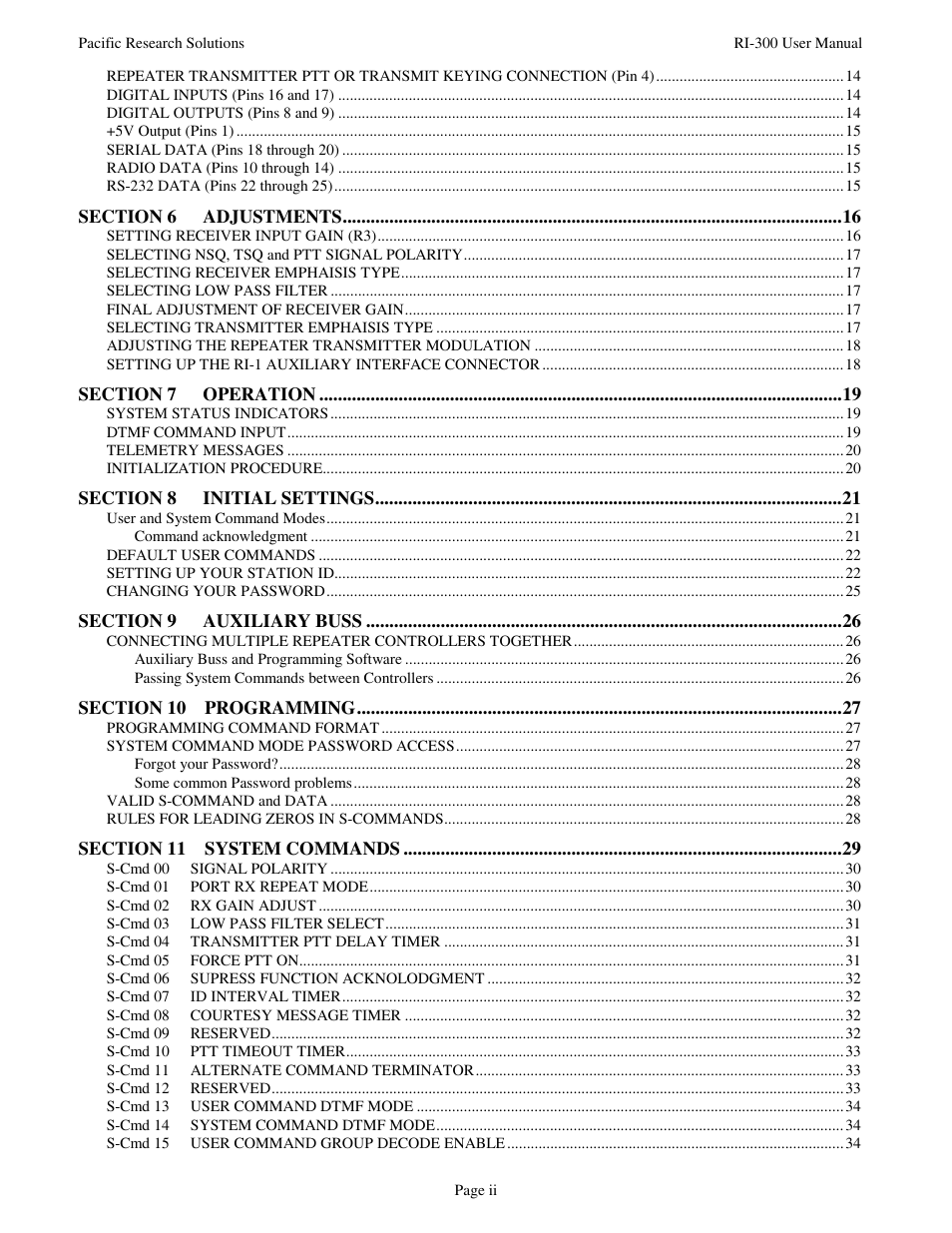 Pacific Research Solutions RI-1 User Manual | Page 4 / 84