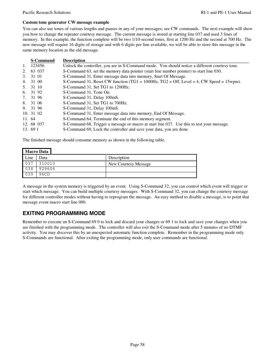 Pacific Research Solutions RI-1 User Manual | Page 64 / 84
