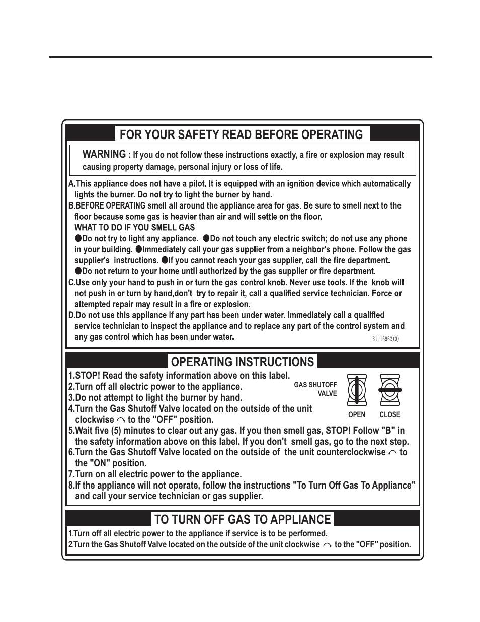Lighting the water heater, For your safety read before operating, Operating instructions | Paloma PH2-20 Direct Vent User Manual | Page 25 / 40