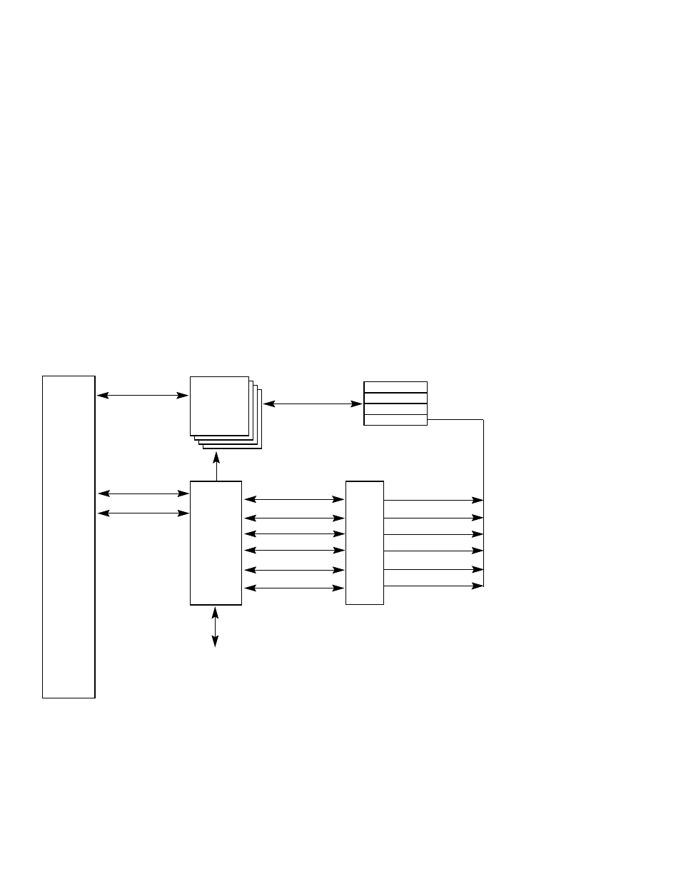 2 21174 core logic chip, Figure 4–2 main memory interface, 1 21174 chip overview | 21174 core logic chip, 21174 chip overview, Main memory interface | Compaq AlphaPC 164SX User Manual | Page 43 / 72