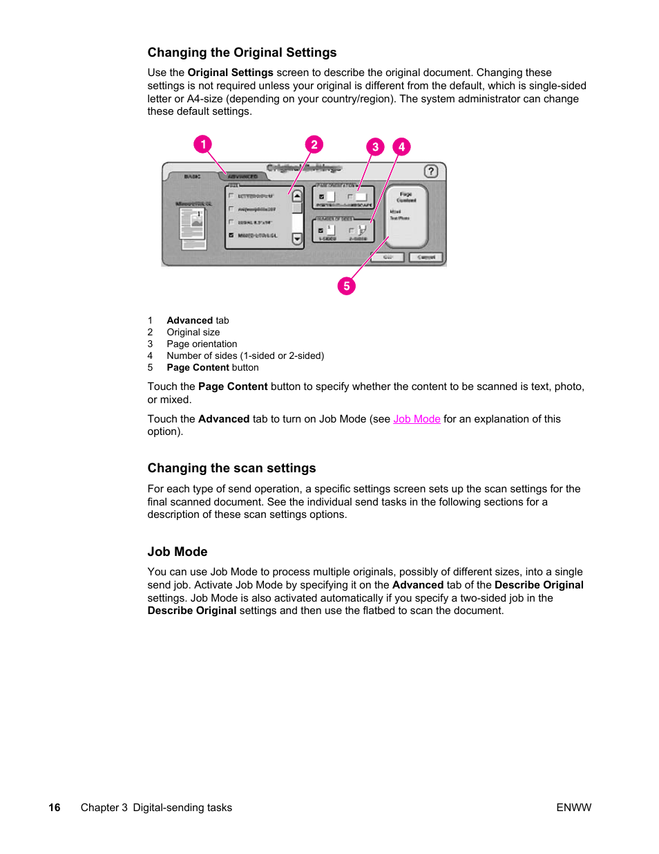 Document. see, Changing the original settings, For more | HP 9200c User Manual | Page 22 / 56