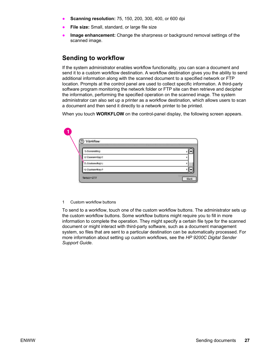 Sending to workflow | HP 9200c User Manual | Page 33 / 56