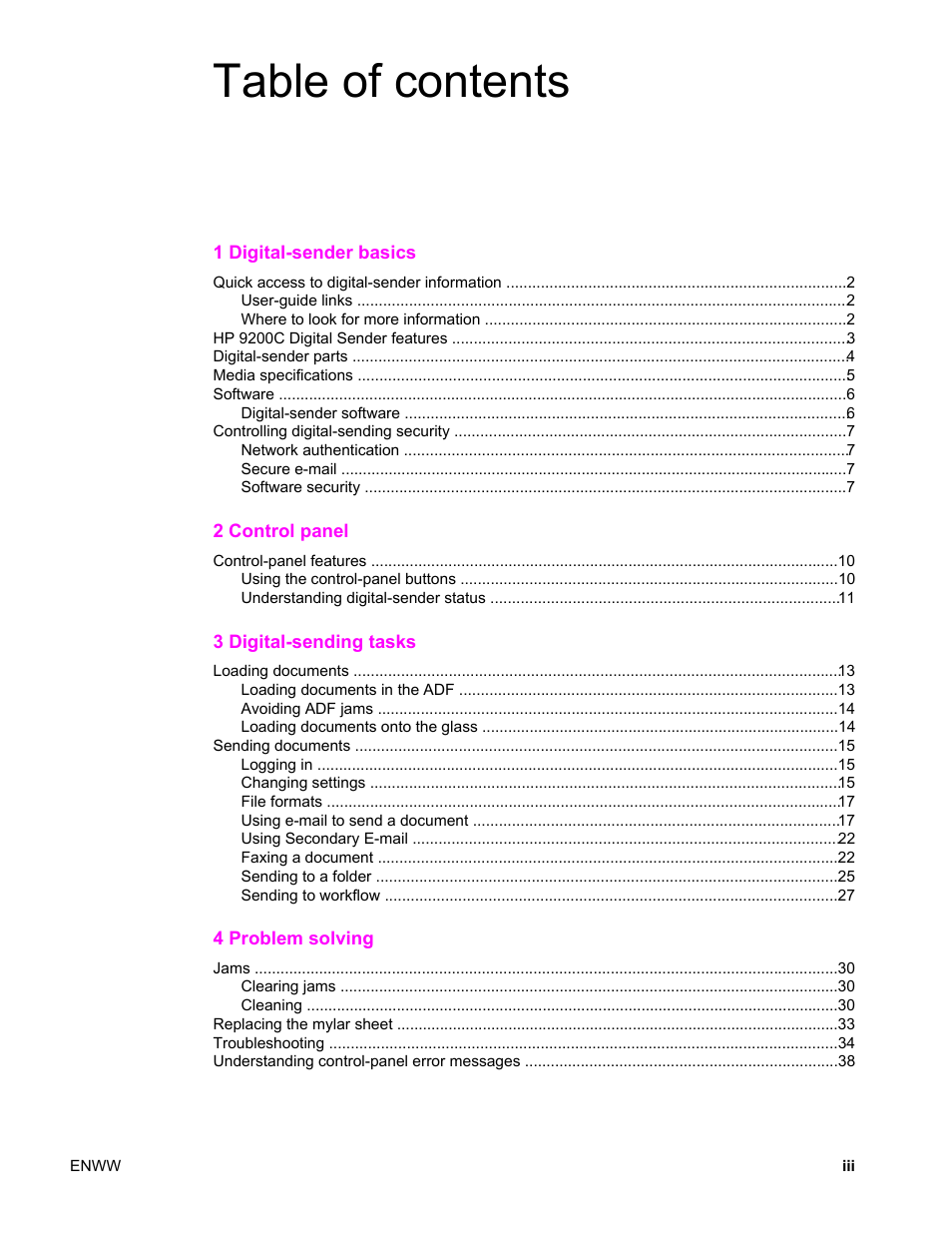 HP 9200c User Manual | Page 5 / 56