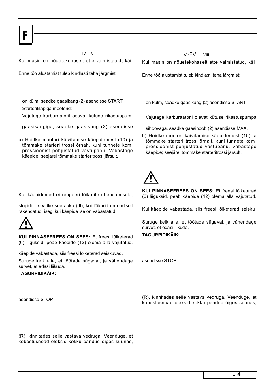 Mud.2, Mud.1, Käitamine | Partner PFT3540 B User Manual | Page 125 / 156