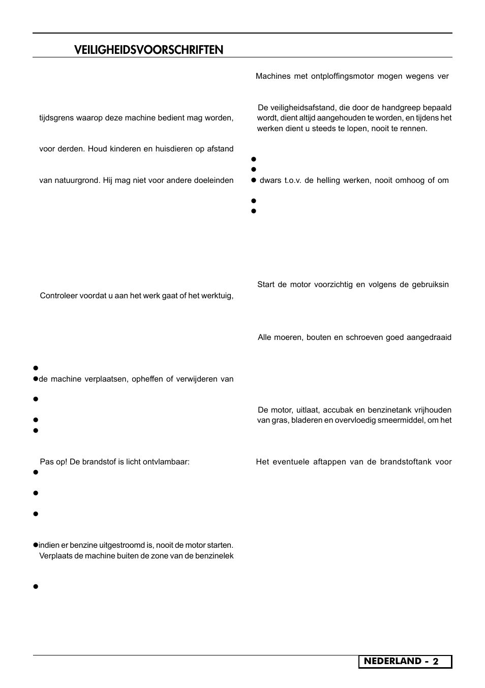 Veiligheidsvoorschriften | Partner PFT3540 B User Manual | Page 25 / 156