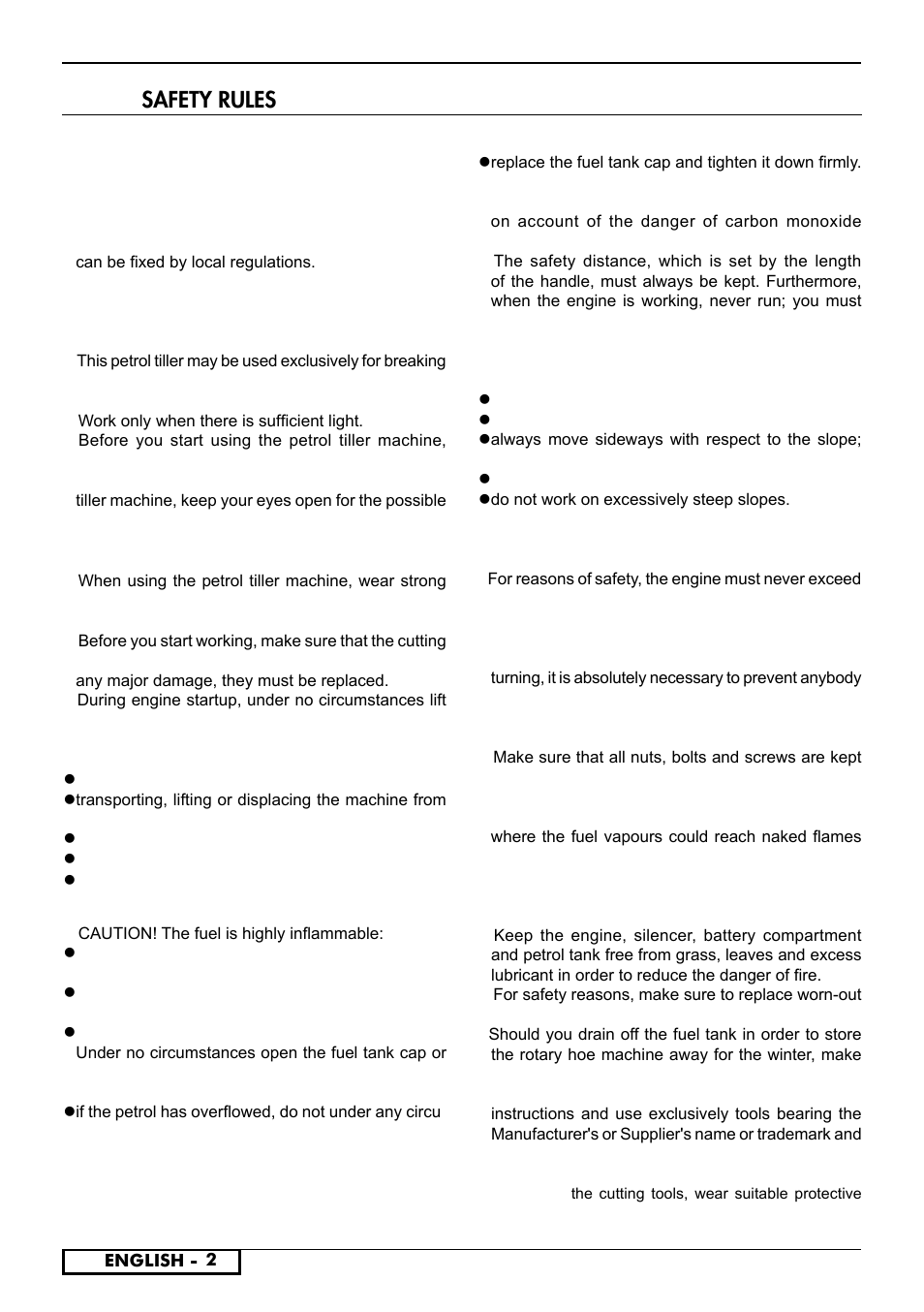 Safety rules | Partner PFT3540 B User Manual | Page 4 / 156