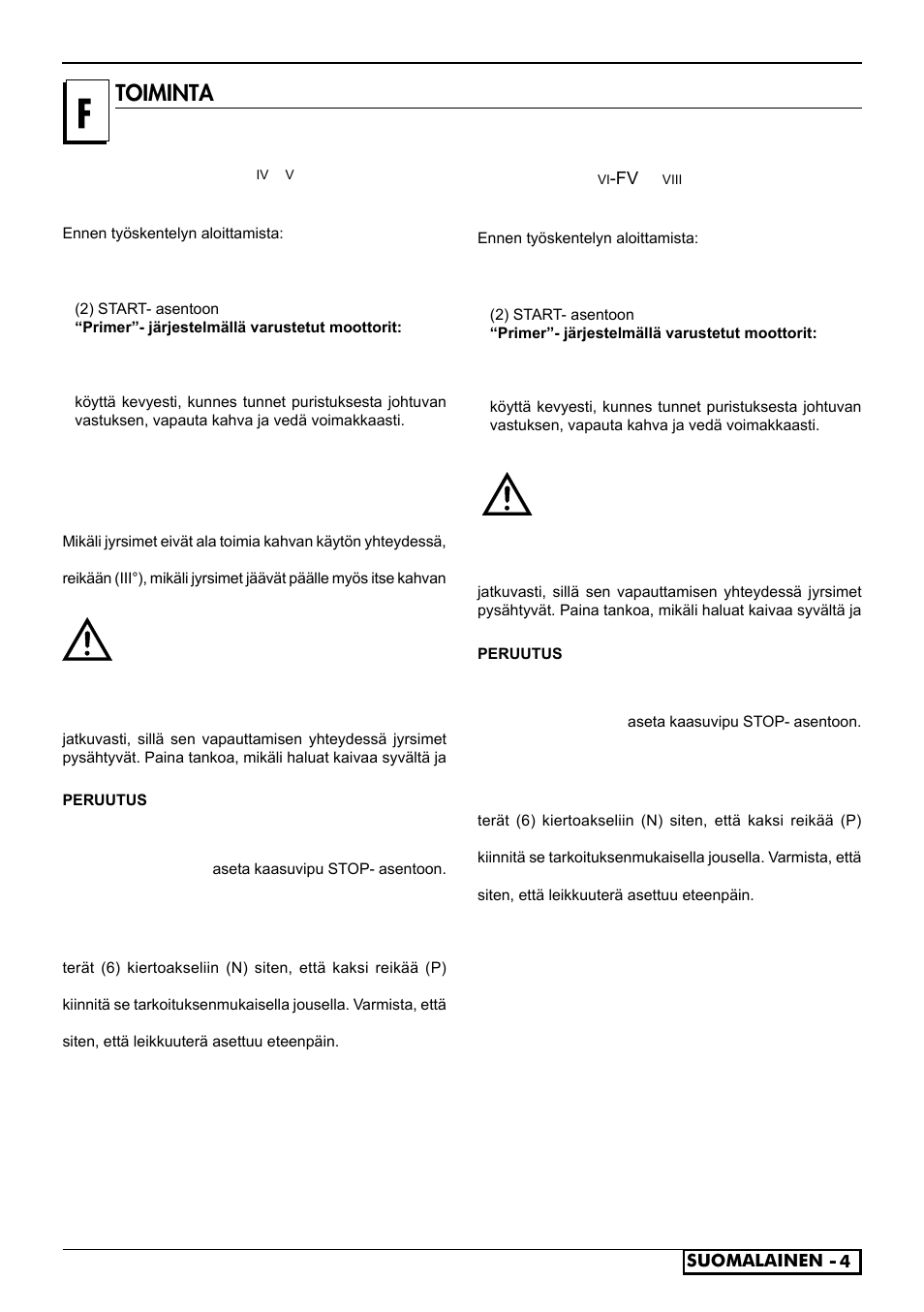 Mod.2, Mod.1, Toiminta | Partner PFT3540 B User Manual | Page 41 / 156