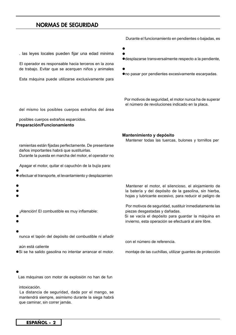 Normas de seguridad | Partner PFT3540 B User Manual | Page 60 / 156