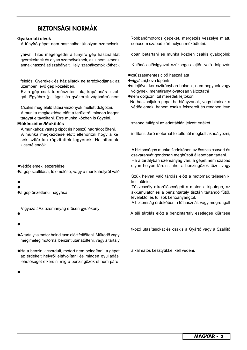 Biztonsági normák | Partner PFT3540 B User Manual | Page 81 / 156