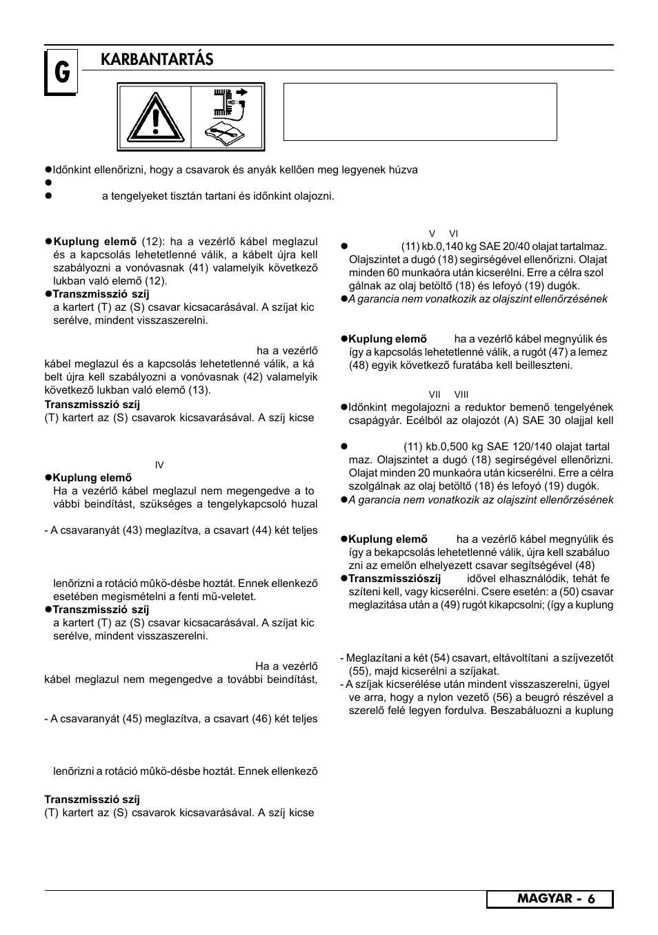 Karbantartás, Mod.2, Mod.1 | Mod.3, Mod.4 | Partner PFT3540 B User Manual | Page 85 / 156