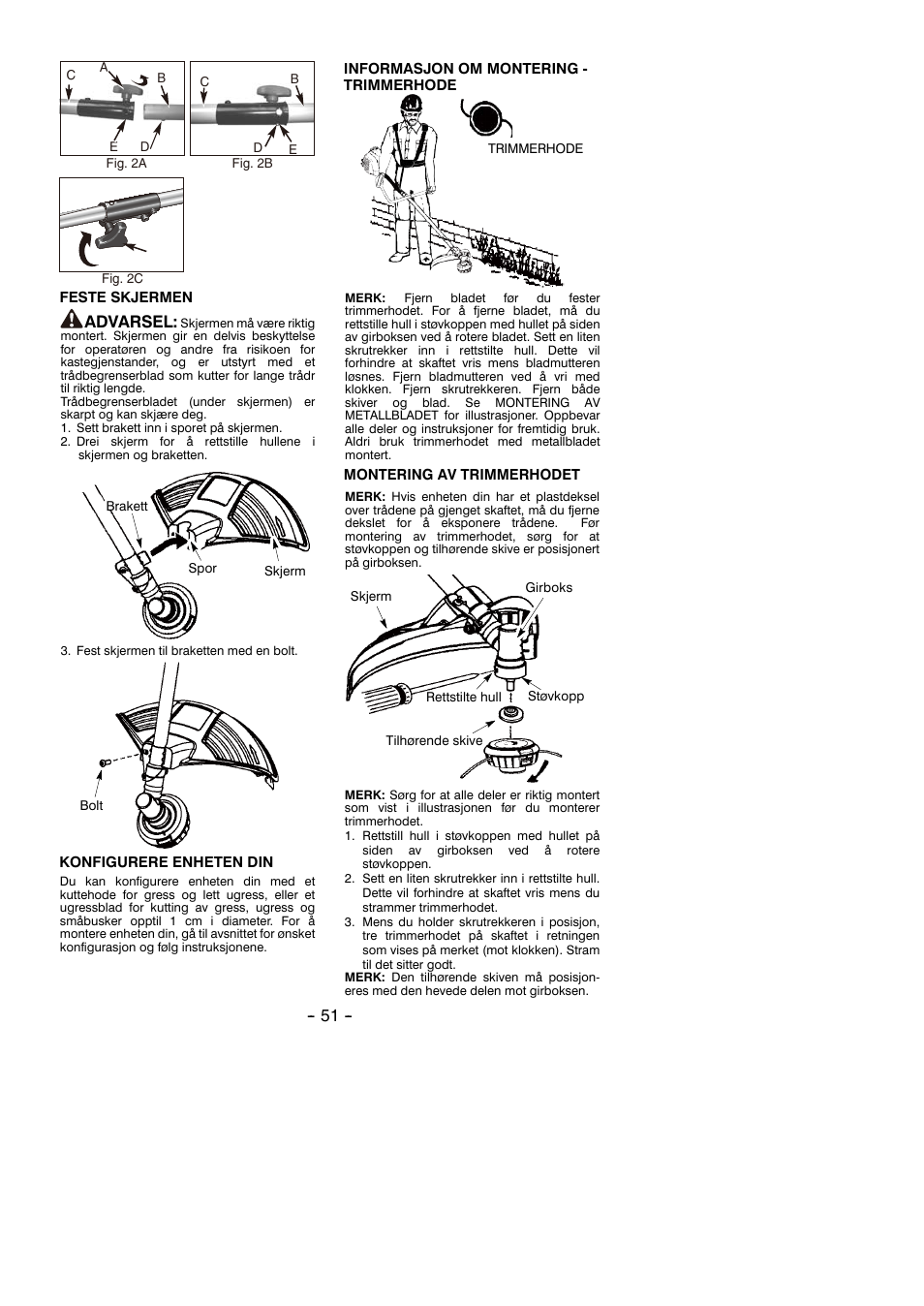 Advarsel | Partner B305 CBS Rev.7 User Manual | Page 51 / 140