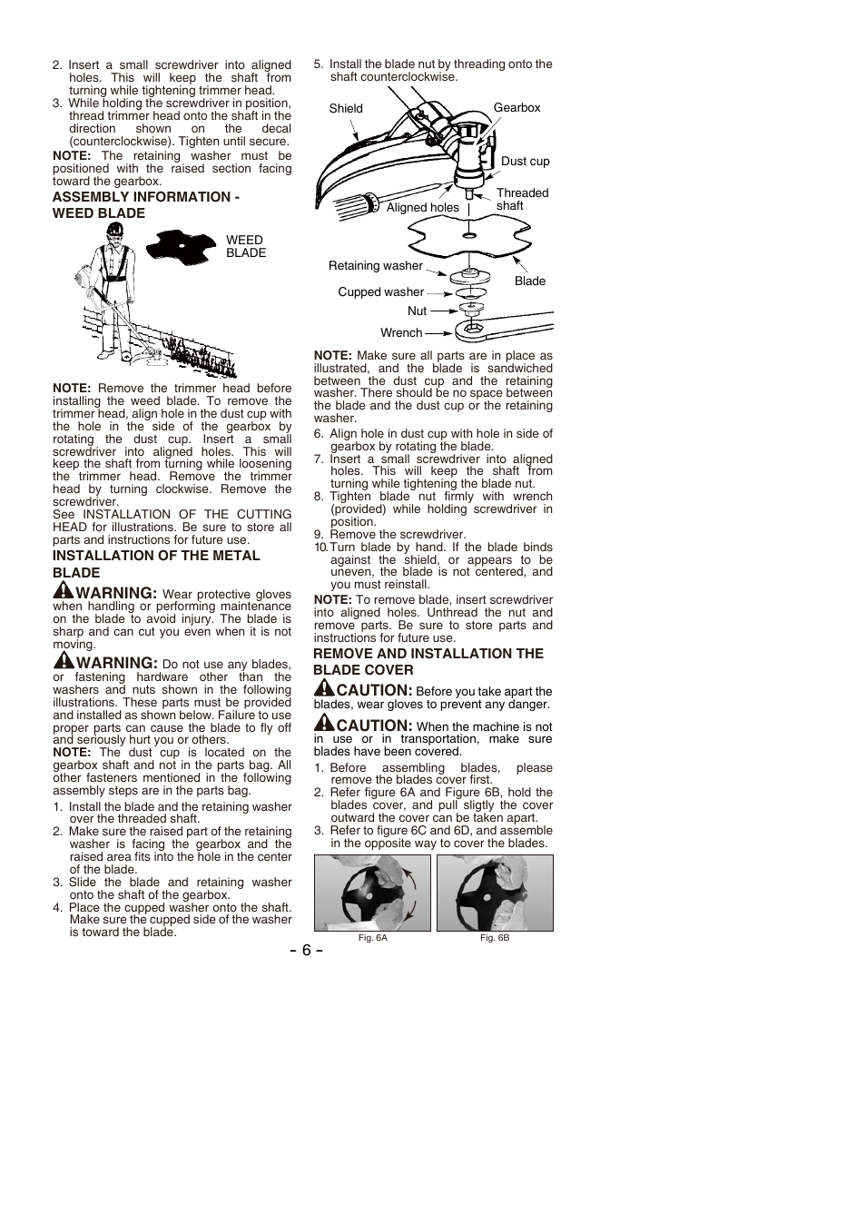 Warning, Caution | Partner B305 CBS Rev.7 User Manual | Page 6 / 140