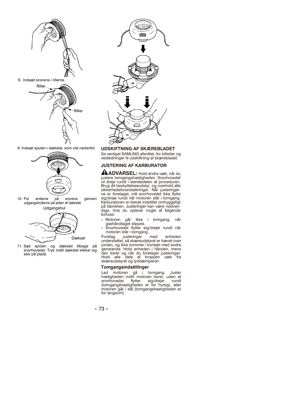 Advarsel | Partner B305 CBS Rev.7 User Manual | Page 73 / 140