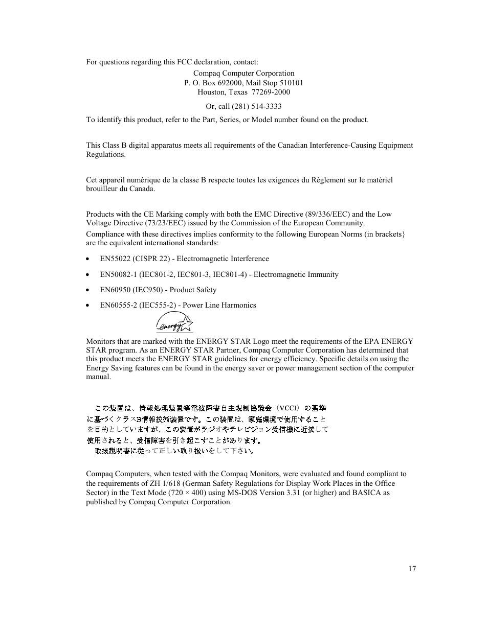 Compaq MV 540 User Manual | Page 19 / 74