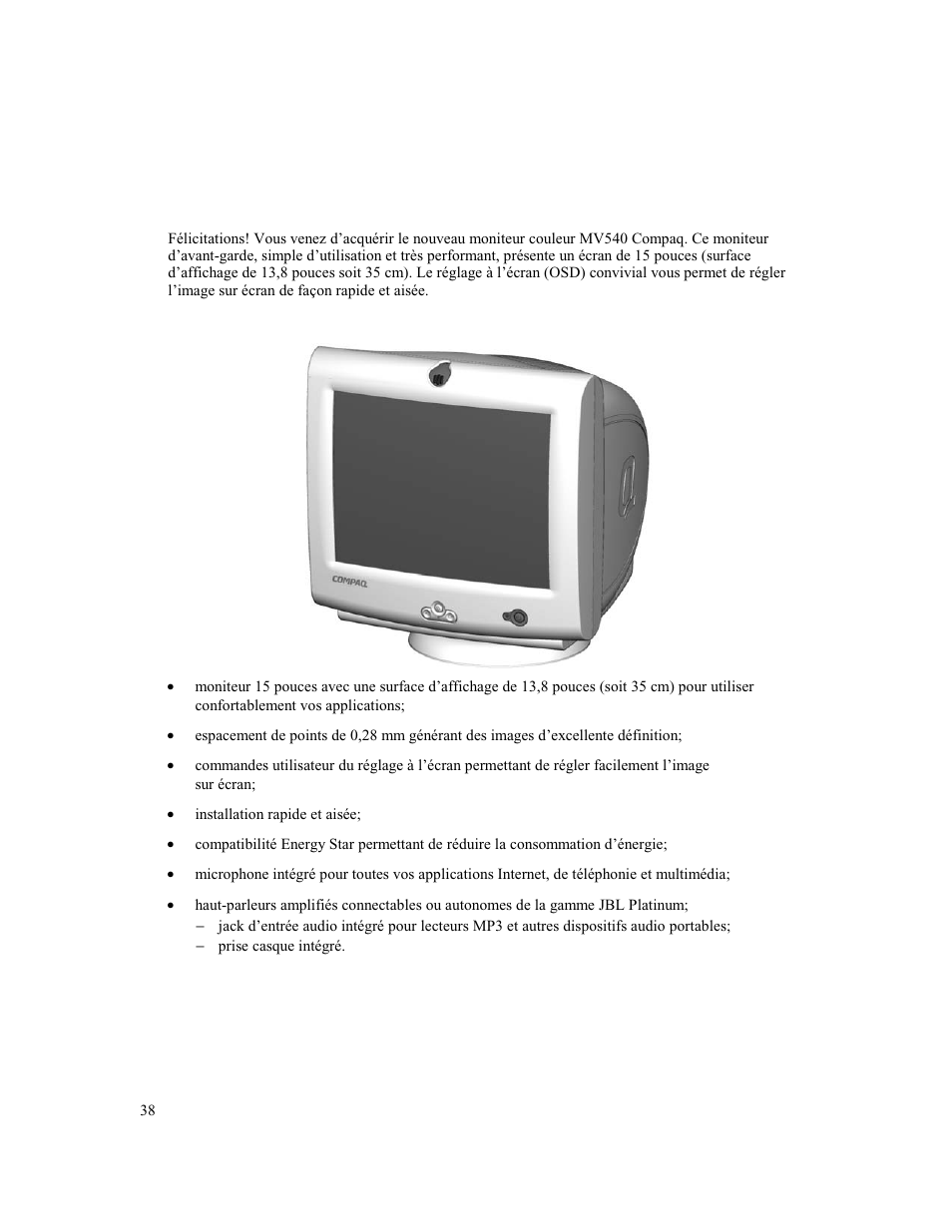 Ntroduction | Compaq MV 540 User Manual | Page 40 / 74