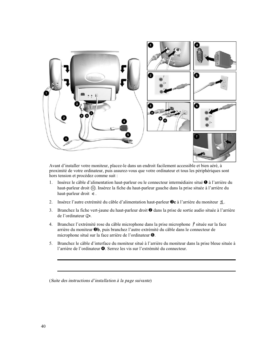 Installation | Compaq MV 540 User Manual | Page 42 / 74