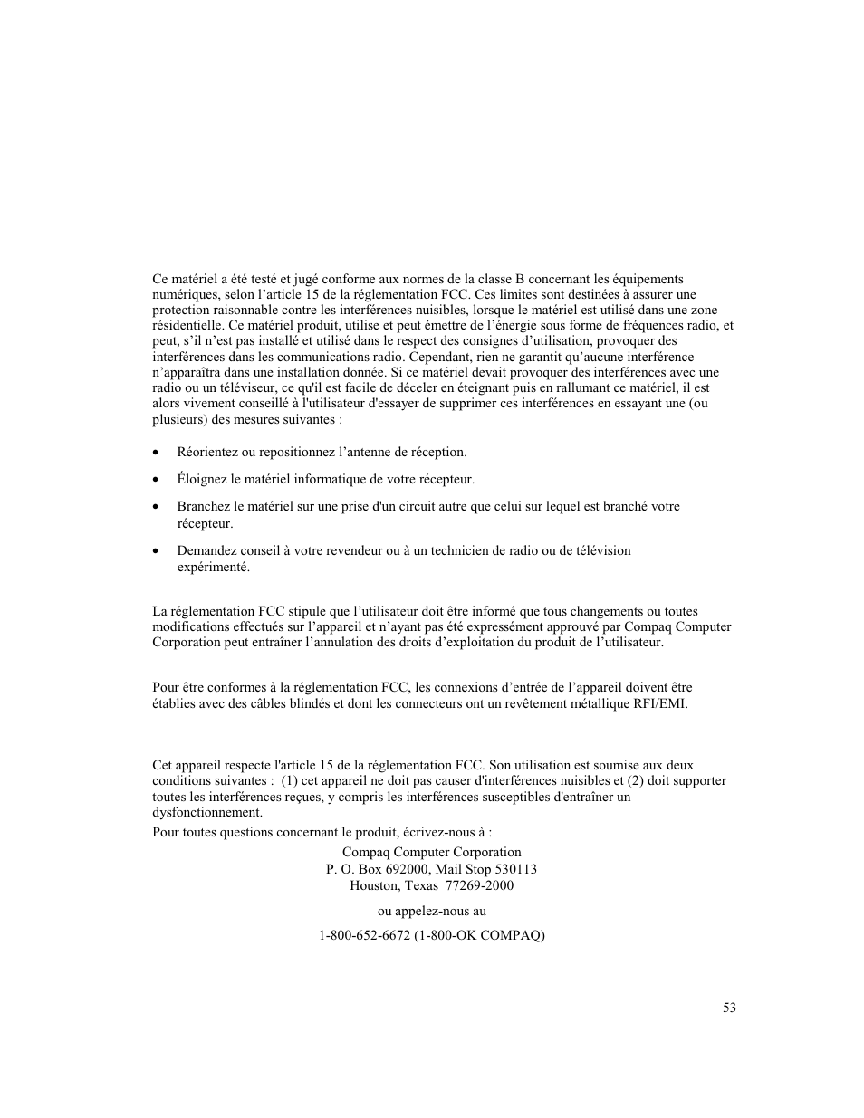Nnexe | Compaq MV 540 User Manual | Page 55 / 74