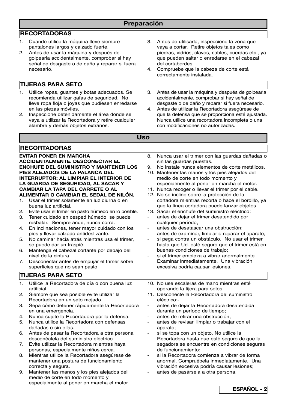 Preparación | Partner Safety Book User Manual | Page 29 / 72